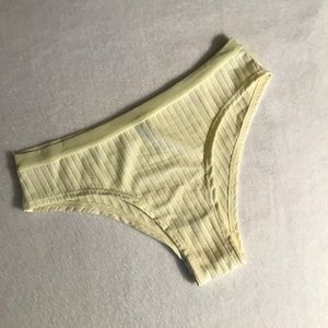 🔴NWOT BootayBag Yellow Ribbed Panties